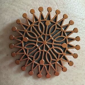 Solid Copper Brooch